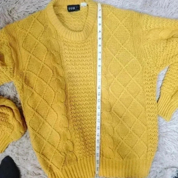 Vintage 50s 60s WPL 11403 Cable Knit Chunky Sweater. XL - Picture 6 of 13